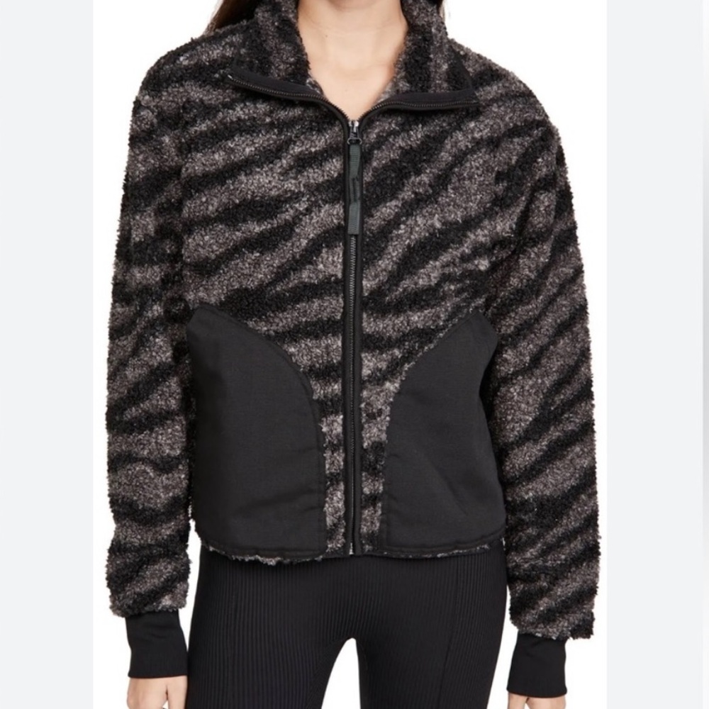 Varley Napoli Fleece Sherpa Zebra Zip Jacket